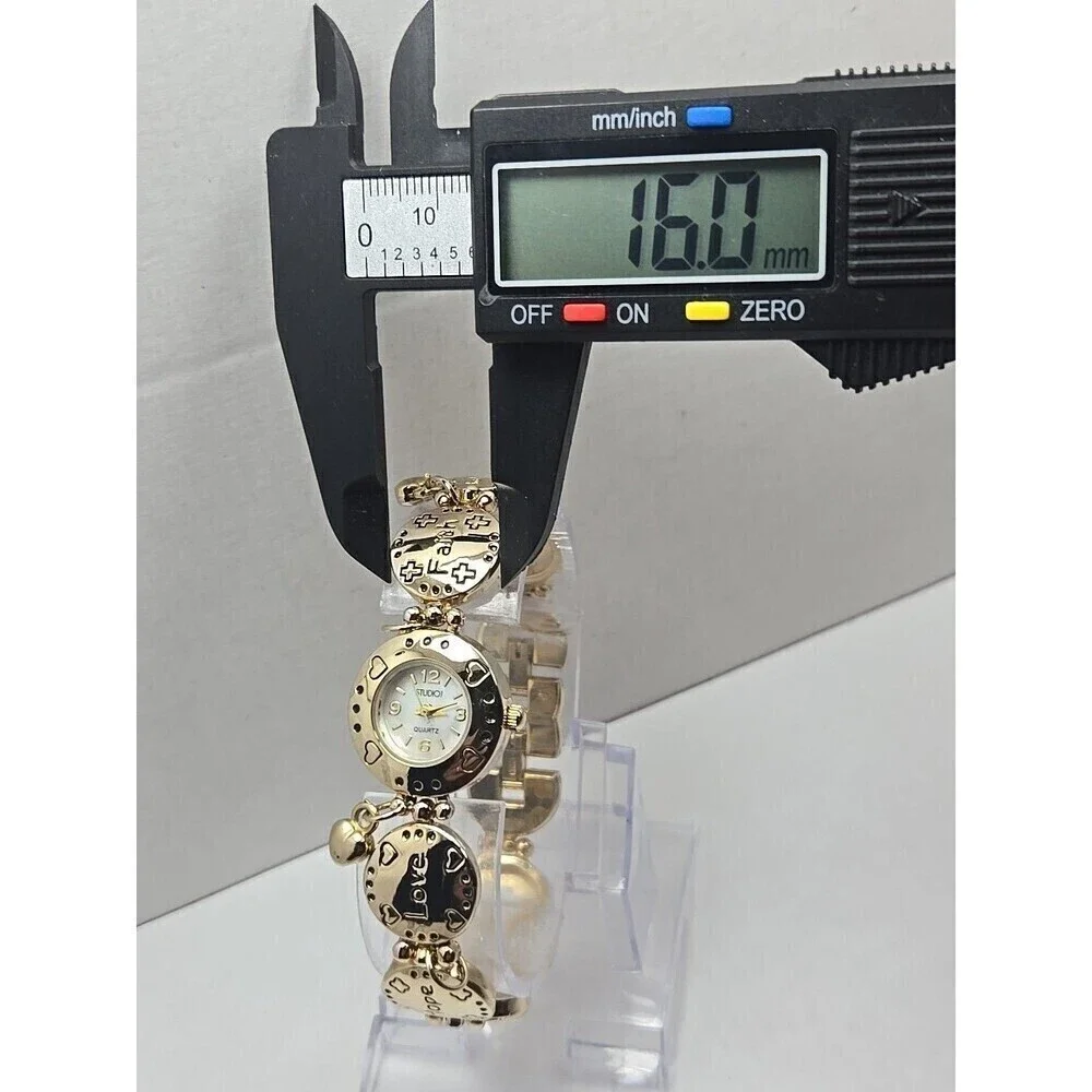 Studio Time Inspirational Watch Women Gold Tone 22mm Christian New Battery